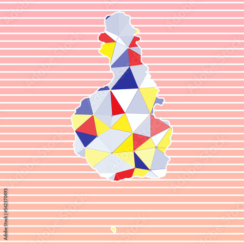 Tioman Island vector illustration. Tioman Island design on gradient stripes background.
