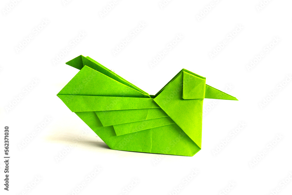 paper bird on a white background. origami concept paper bird on a white background. origami concept