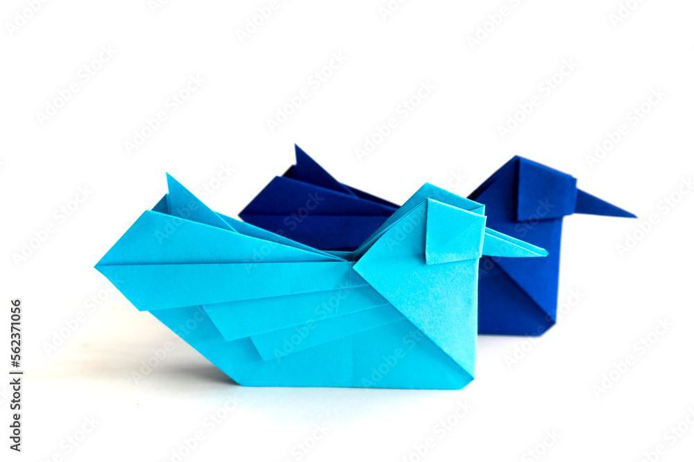 paper bird on a white background. origami concept paper bird on a white background. origami concept
