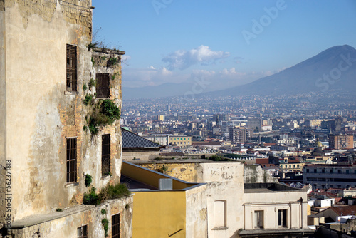 Naples, Italy, panorama, view, city, houses, buildings, travel, Vesuvius, history, street, live, sky, sun, hills, sea