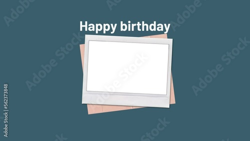 Happy Birthday Day wish video photo frame background