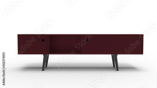 Wallpaper Mural TV VINTAGE MEUBEL front view with shadow 3d render Torontodigital.ca