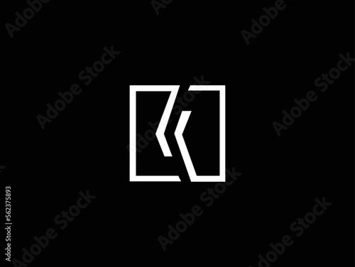 initial letter LK KL logo vector concept