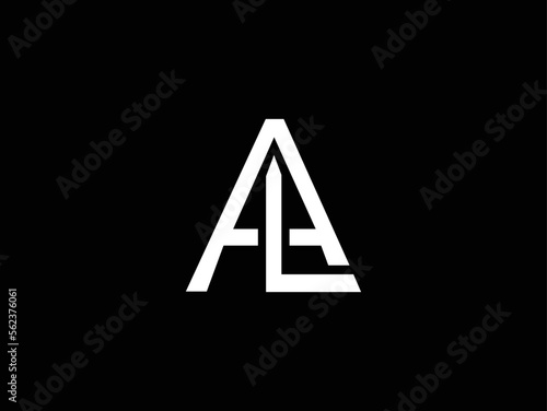 initial letter AL LA  logo vector concept
