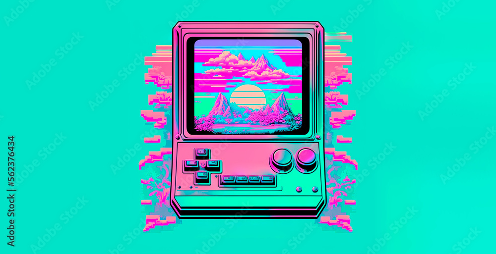 Consola retro, concepto: Consola retro, concepto: