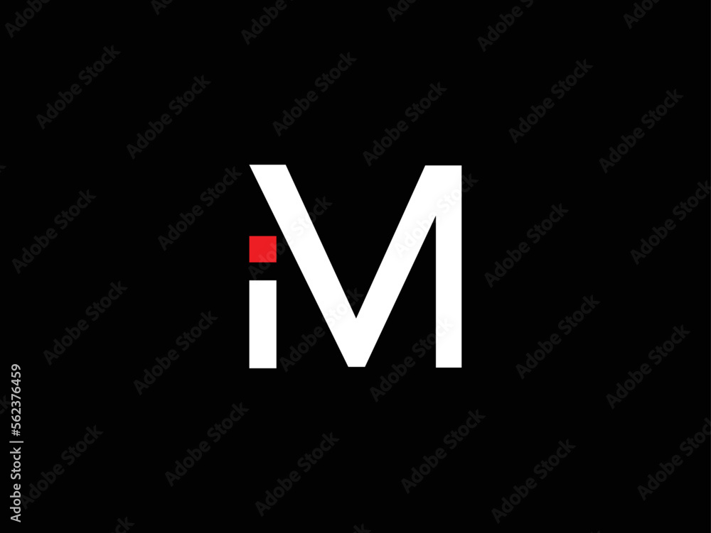 initial letter IM MI logo vector concept initial letter IM MI logo vector concept