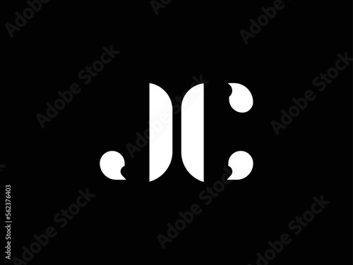 initial letter JC CJ  logo vector concept