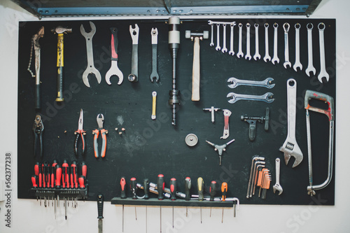 Overhead view of toolbox