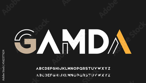 colorful modern minimal bold capital alphabet letter logo design