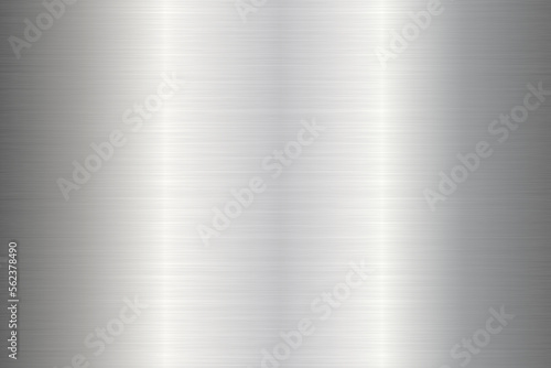 Silver brushed steel metal texture background vector.
