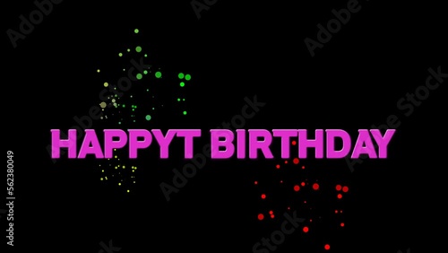 Happy birthday message with various borders