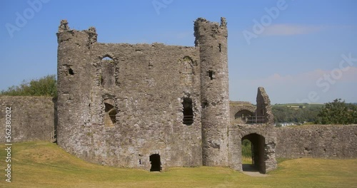 Llansteffan Castle in Wales photo