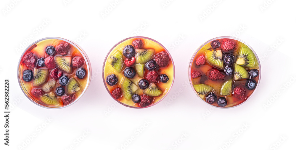 Sweet jelly dessert with berries - healthy eating