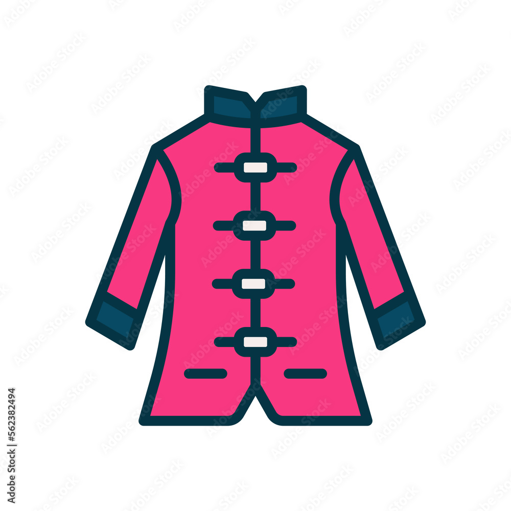 chinesse coat icon for your website, mobile, presentation, and logo design. chinesse coat icon for your website, mobile, presentation, and logo design.