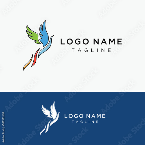 hummingbird colibri bird logo outline monoline vector icon illustration download Farm animal logo inspiration