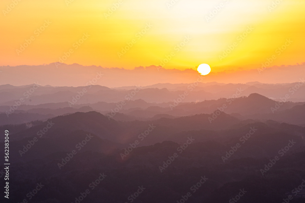 Obraz premium 千葉県九十九谷の日の出