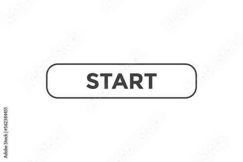 Start button web banner templates. Vector Illustration