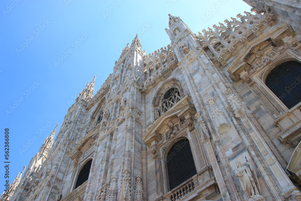 The Milan Cathedral under the blue sky