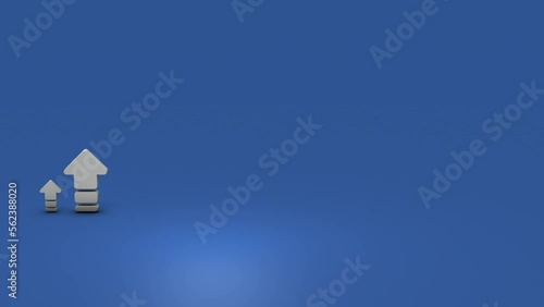 Wallpaper Mural 大きさが次第に大きくなる4つの上向きの矢印たち。 Torontodigital.ca