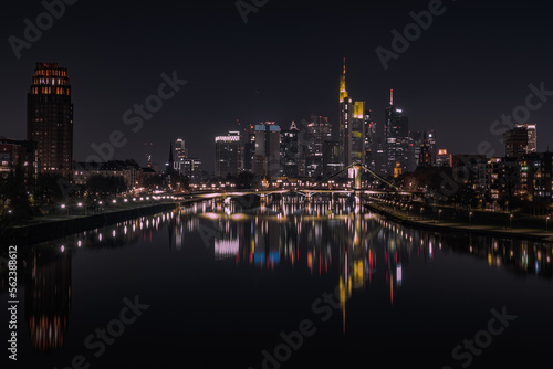 Frankfurt Night Skyline, Lichterlandschaft © Frederik