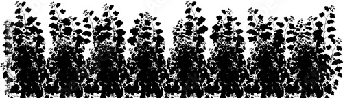 Set of ornamental black plant in the form of a hedge.Realistic garden shrub, seasonal bush, boxwood, tree crown bush foliage.For decorate of a park, a garden or a fence.