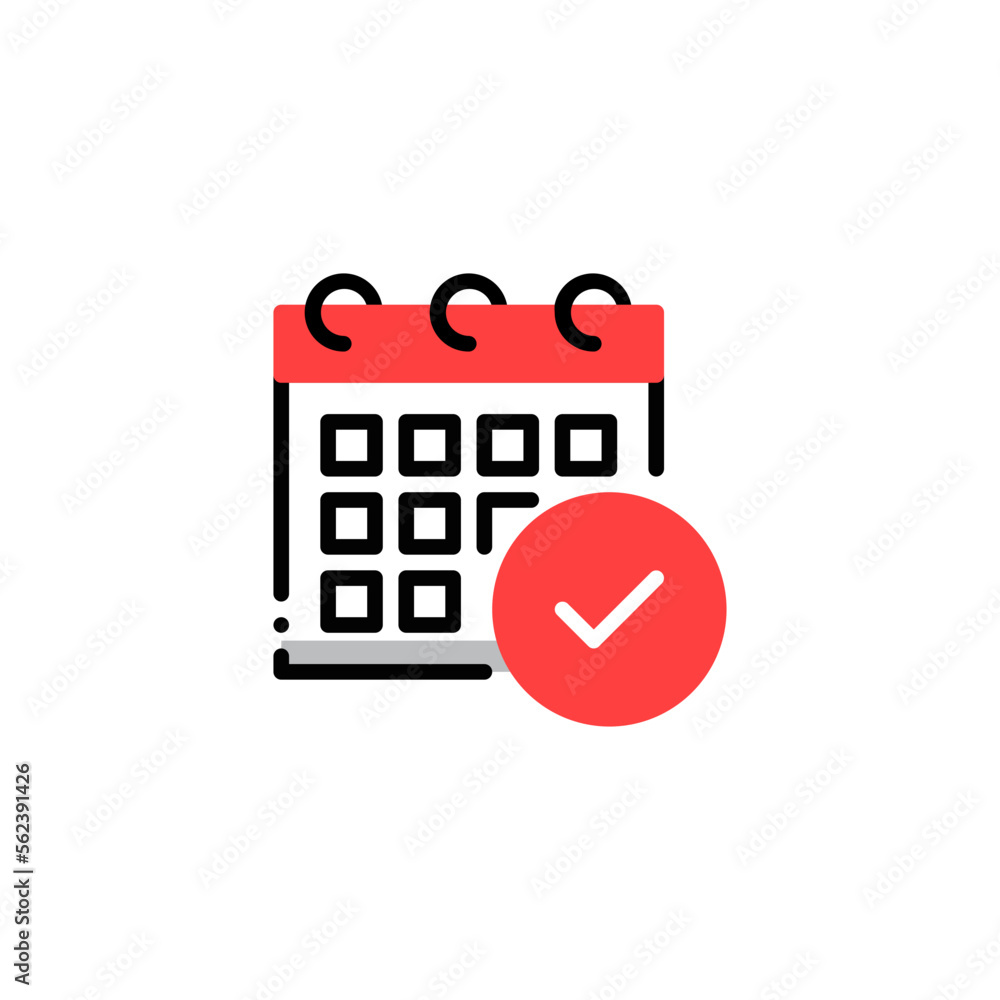 review check calendar icon Stock Vector Adobe Stock