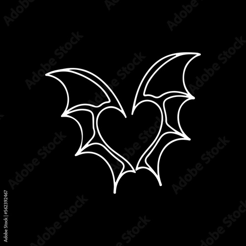 vector illustration of a bat wing silhouette