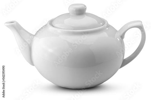 Εκτύπωση καμβά White Ceramic teapot cut out