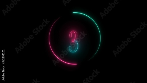 abstract colorful number illustration background 