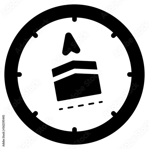 compass for qibla direction illustration