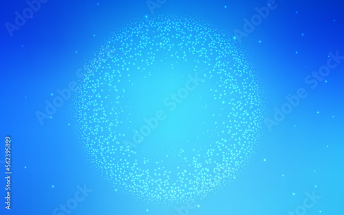Light BLUE vector pattern with night sky stars.