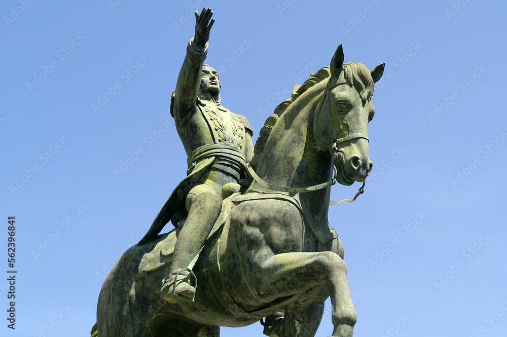 Cádiz (Spain). Monument to Simón Bolívar in the city of Cádiz