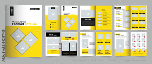 Product Catalog design , multipurpose yellow or black product catalog design template 