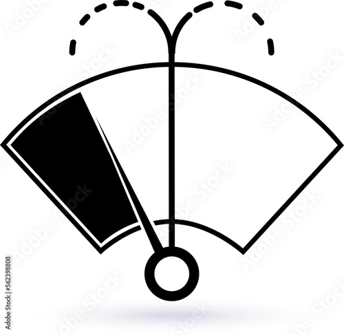 Car windscreen wiper icon vector on white background. Windscreen washer icon.