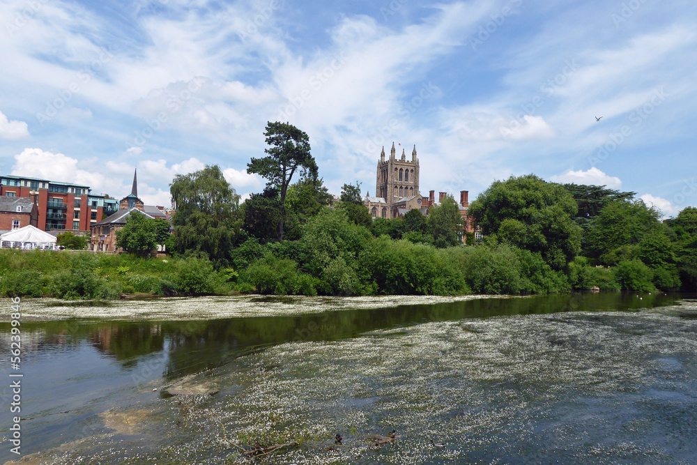 River Wye and Hereford in the Summertime.