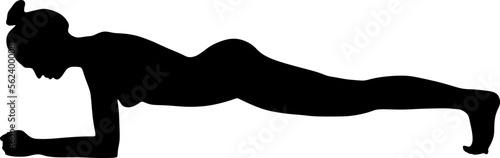yoga in silhouette vector art on background