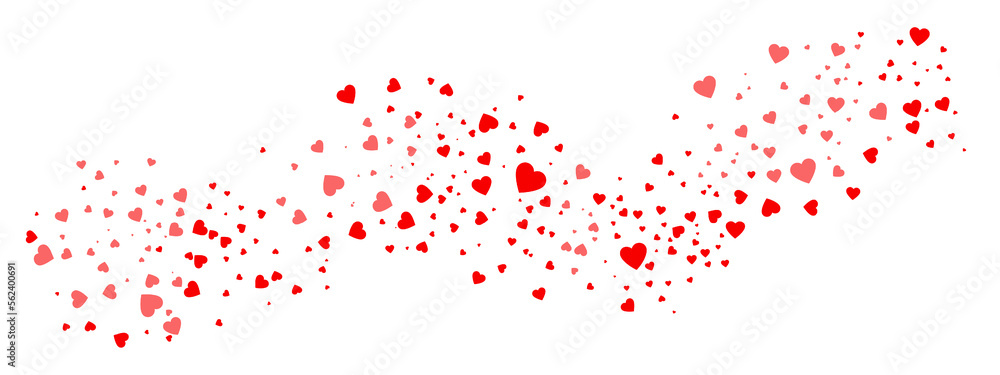Love valentine background with red petals of hearts on isolated background. Vector banner, postcard, background.The 14th of February. Vector EPS 10 Love valentine background with red petals of hearts on isolated background. Vector banner, postcard, background.The 14th of February. Vector EPS 10