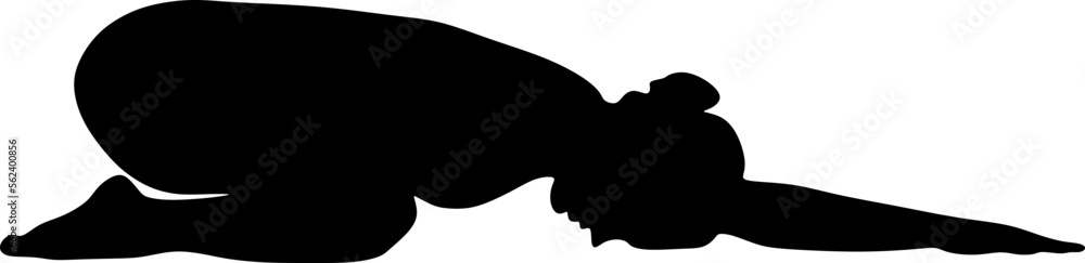 yoga in silhouette vector art on background yoga in silhouette vector art on background