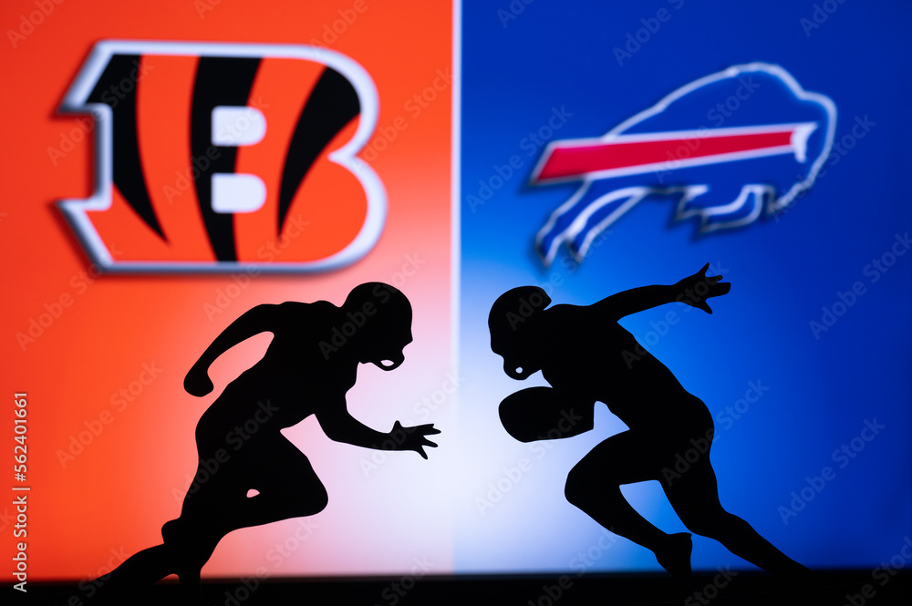 BUFFALO, USA, JANUARY 18, 2023: Cincinnati Bengals vs. Buffalo