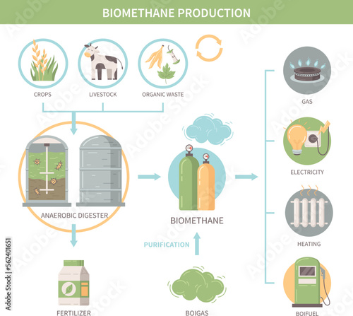 Biomethane Production Infographics