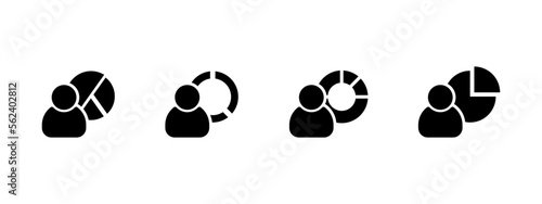 Shareholder and stockholder icon. stockholder icon in black style concept.	
