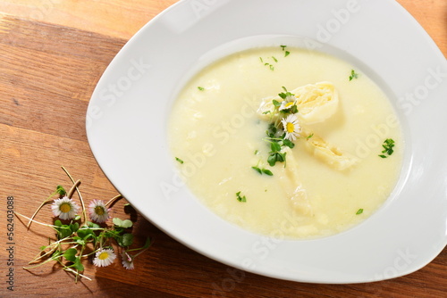 Cheese garlic homemade soup
