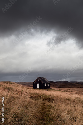 Krýsuvíkurkirkja church - Iceland - Autumn
 photo