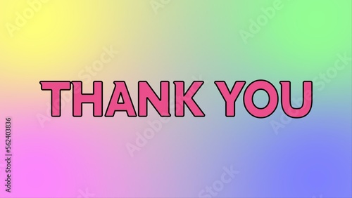 Thank you with text effects
