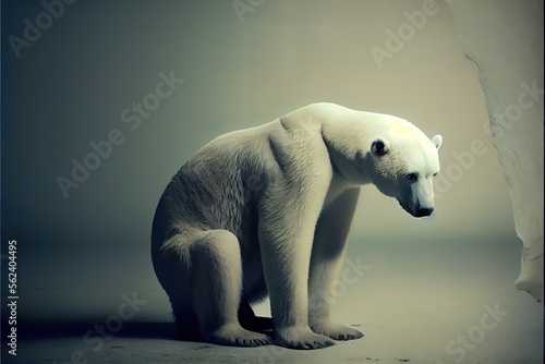 Melancholic Polar Bear  Climate Change  Climate Issue  global warming