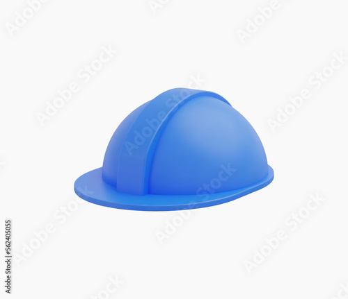 3d Realistic Construction helmet vector illustration.