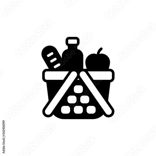 Picnic Basket icon in vector. Logotype