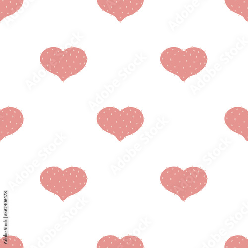 Seamless love heart design vector background. Seamless pattern on Valentine s day. The seamless texture with cuteheart. Endless romantic print.