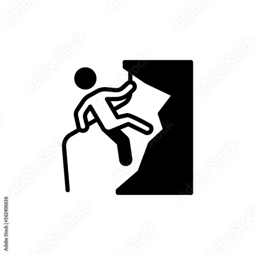 Mountaineer icon in vector. Logotype