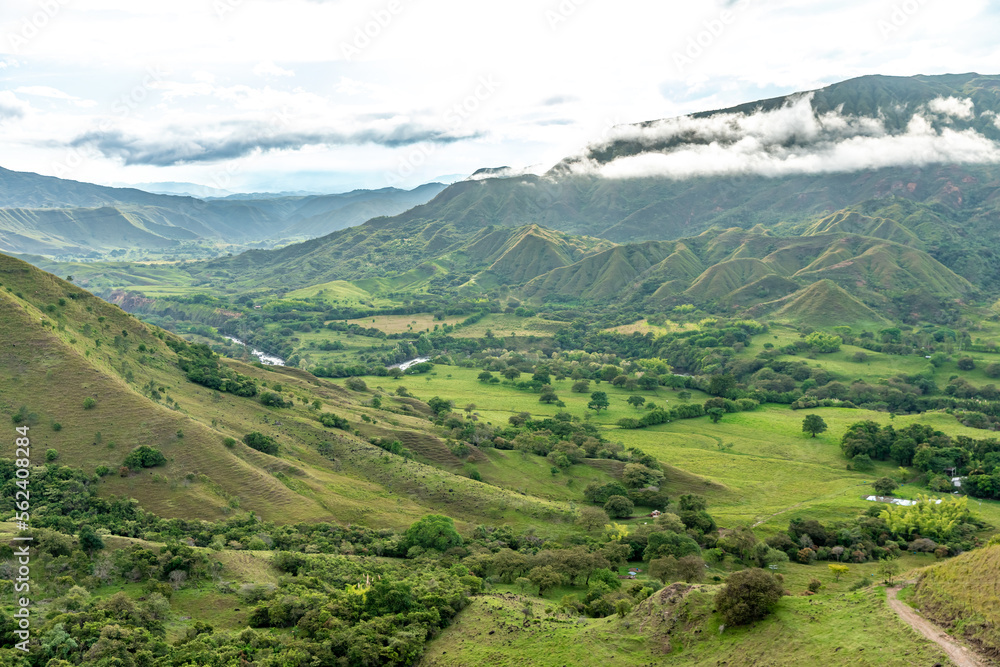 nature in the mountain landscape of Colombia